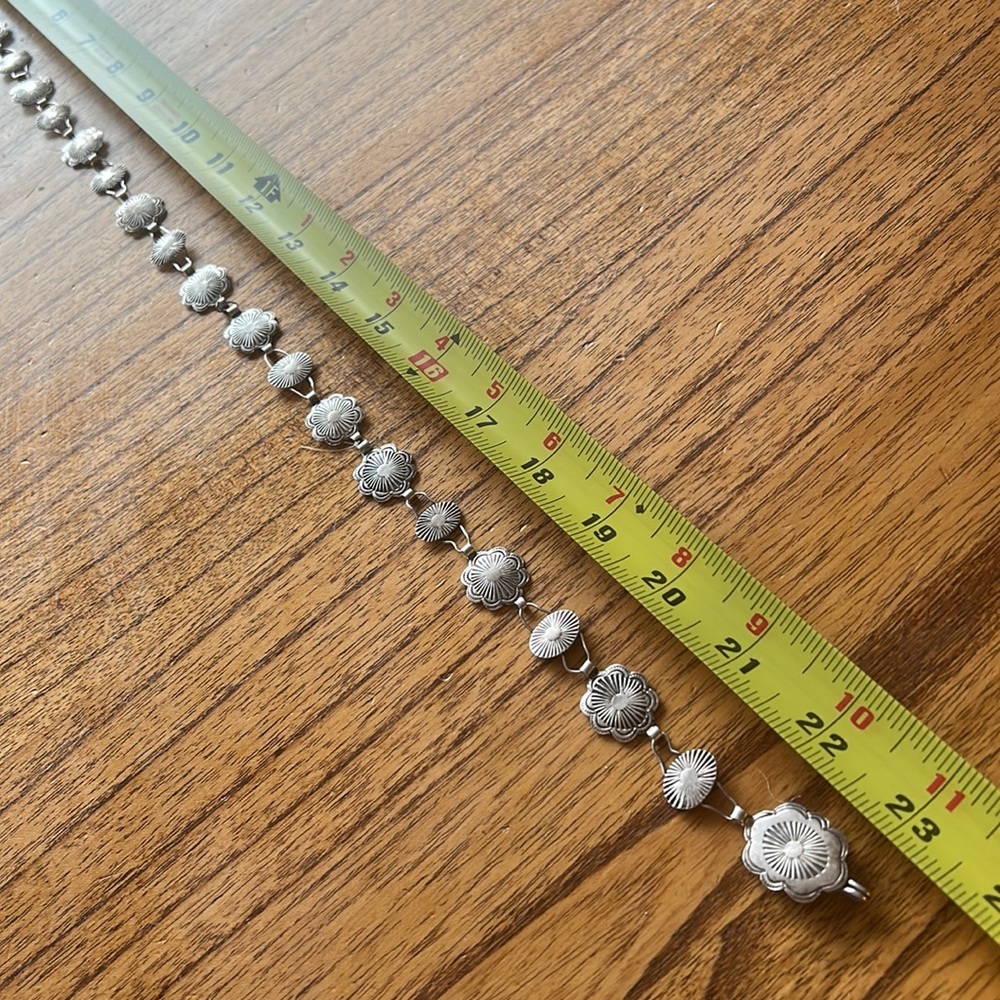 Navajo Silver Concho belt/necklace- Roger Skeet - Picture 12 of 14